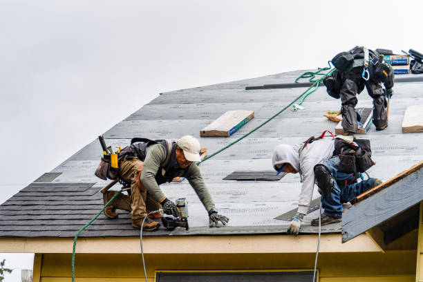 Professional Roofing technician working in Pine Forge, PA